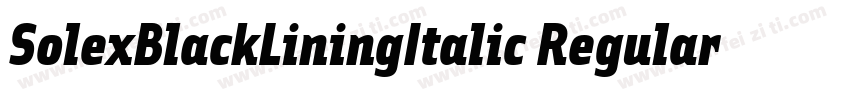 SolexBlackLiningItalic Regular字体转换